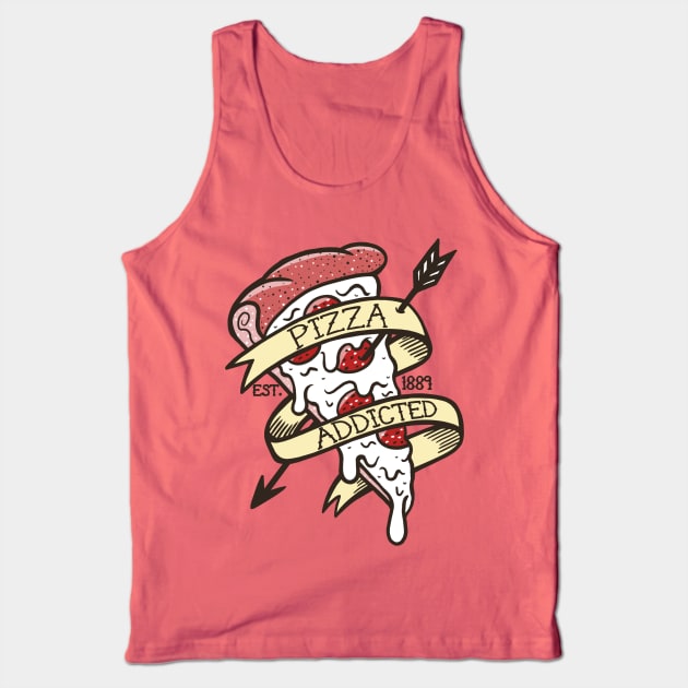 Pizza addicted Tank Top by NemiMakeit